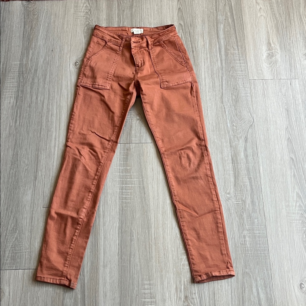 Rust orange jeans